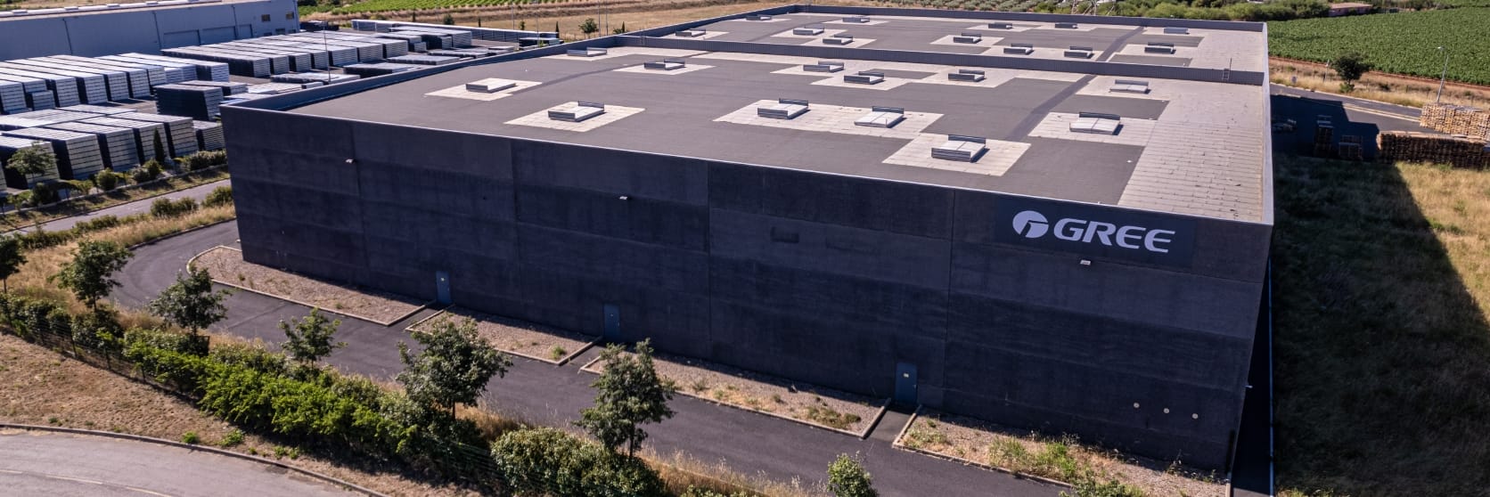 Vue aérienne entrepôt Clermont L'Hérault